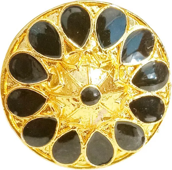 Assamese_Traditional_Gold_Plated_Black_Colour_Finger-Ring_For_Girls_&_Women
